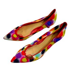 Kate Spade Sienna Multicolored Bow Kitten Heels